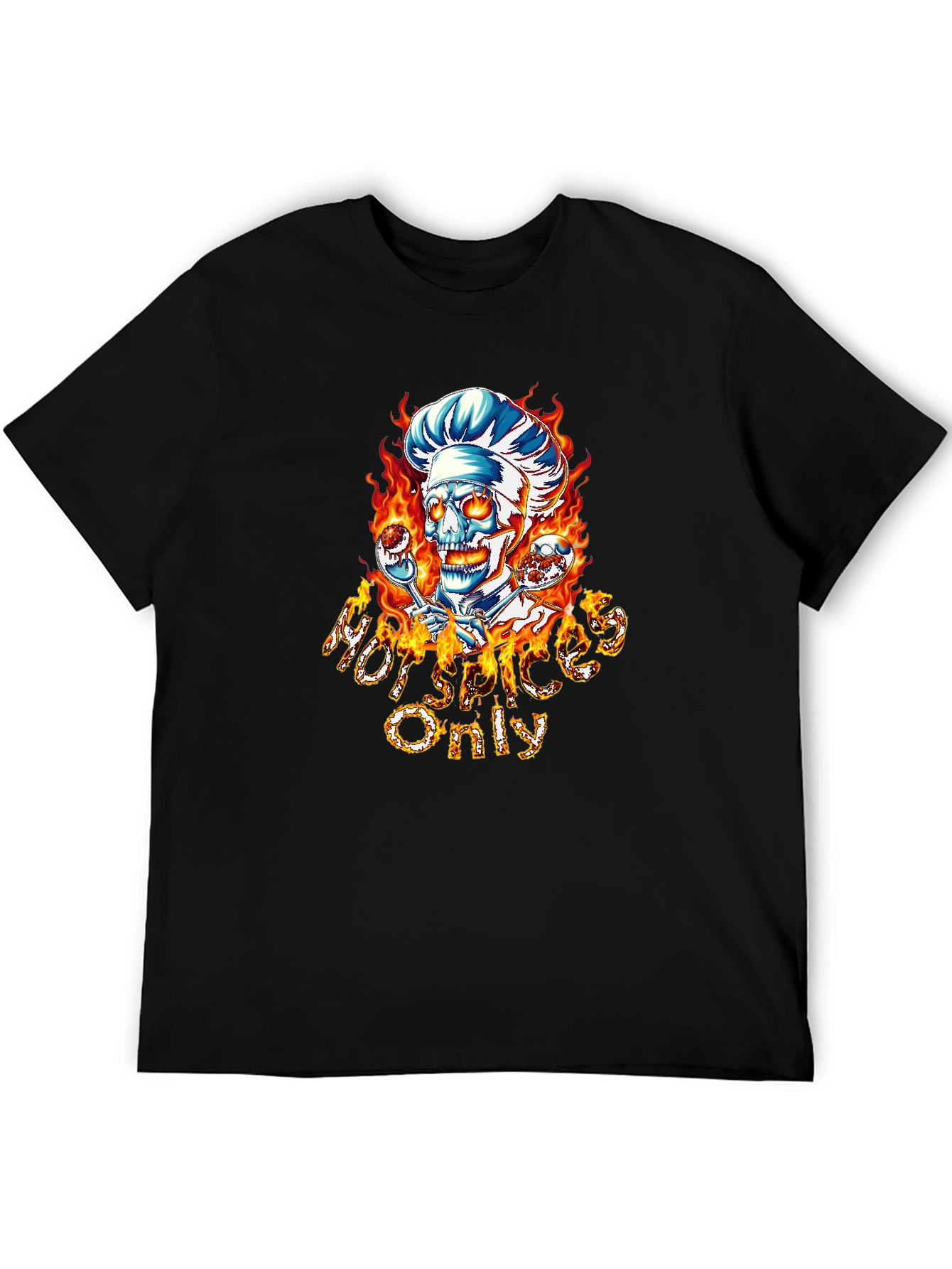 Hot Spices Only Skull Chef T-Shirt