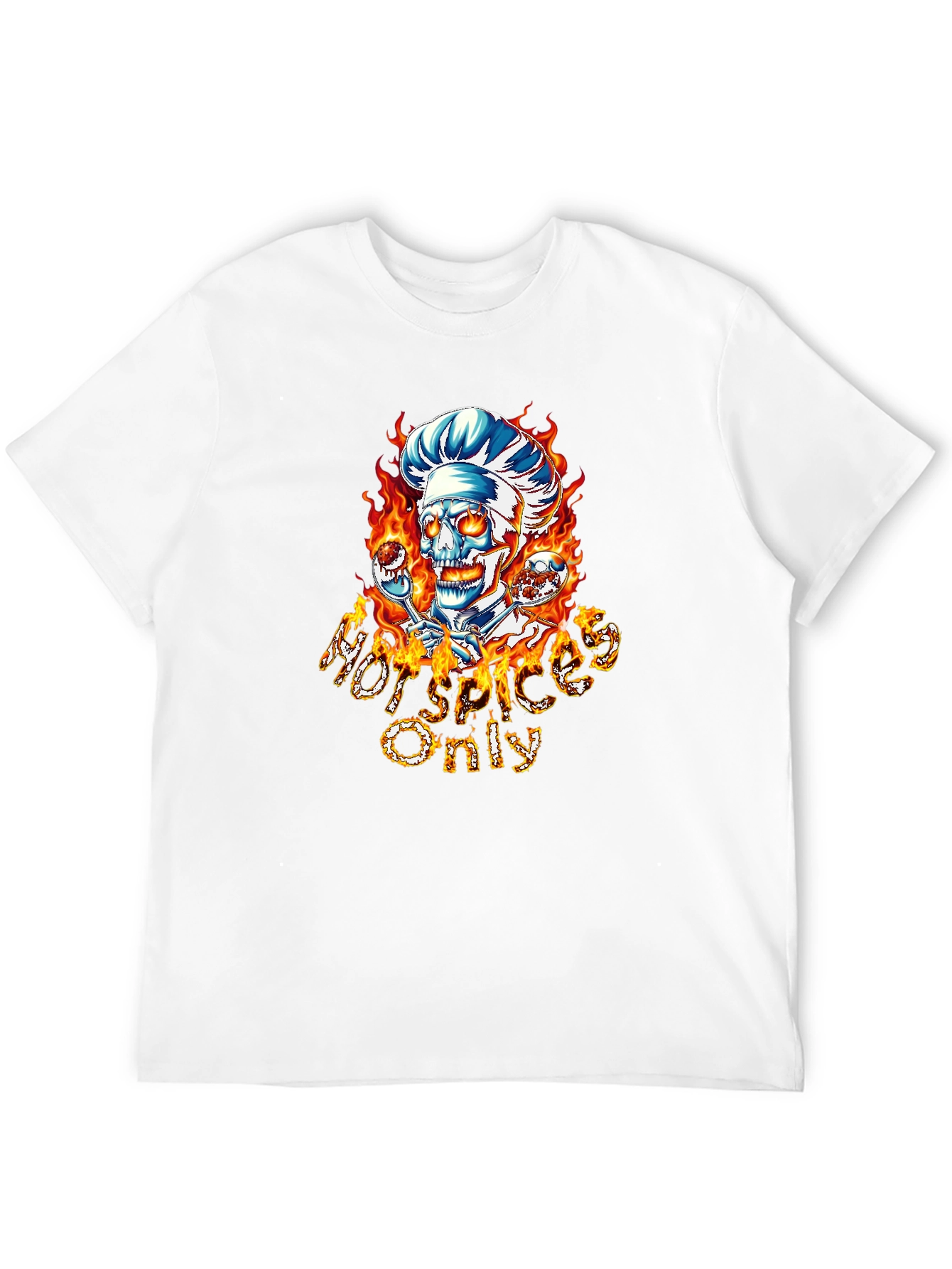 Hot Spices Only Skull Chef T-Shirt