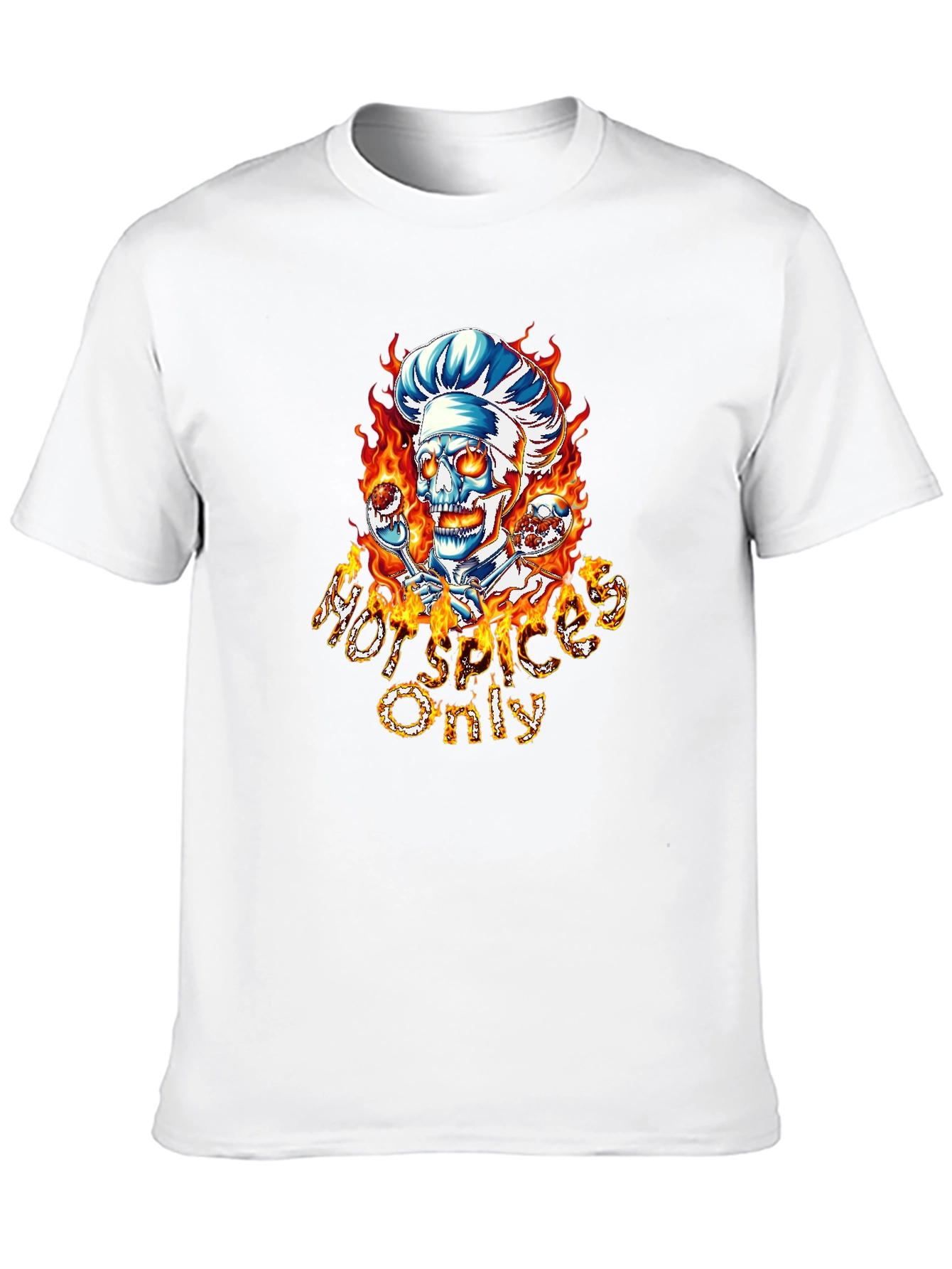 Hot Spices Only Skull Chef T-Shirt