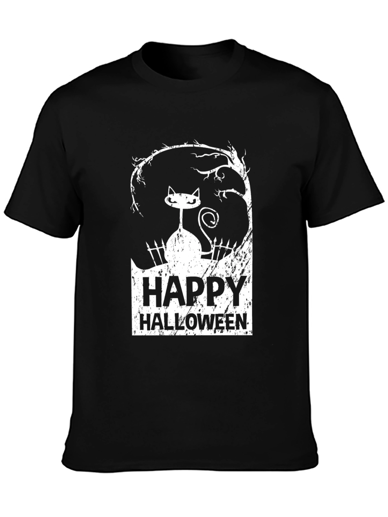 Happy Halloween Cat Graphic Tee