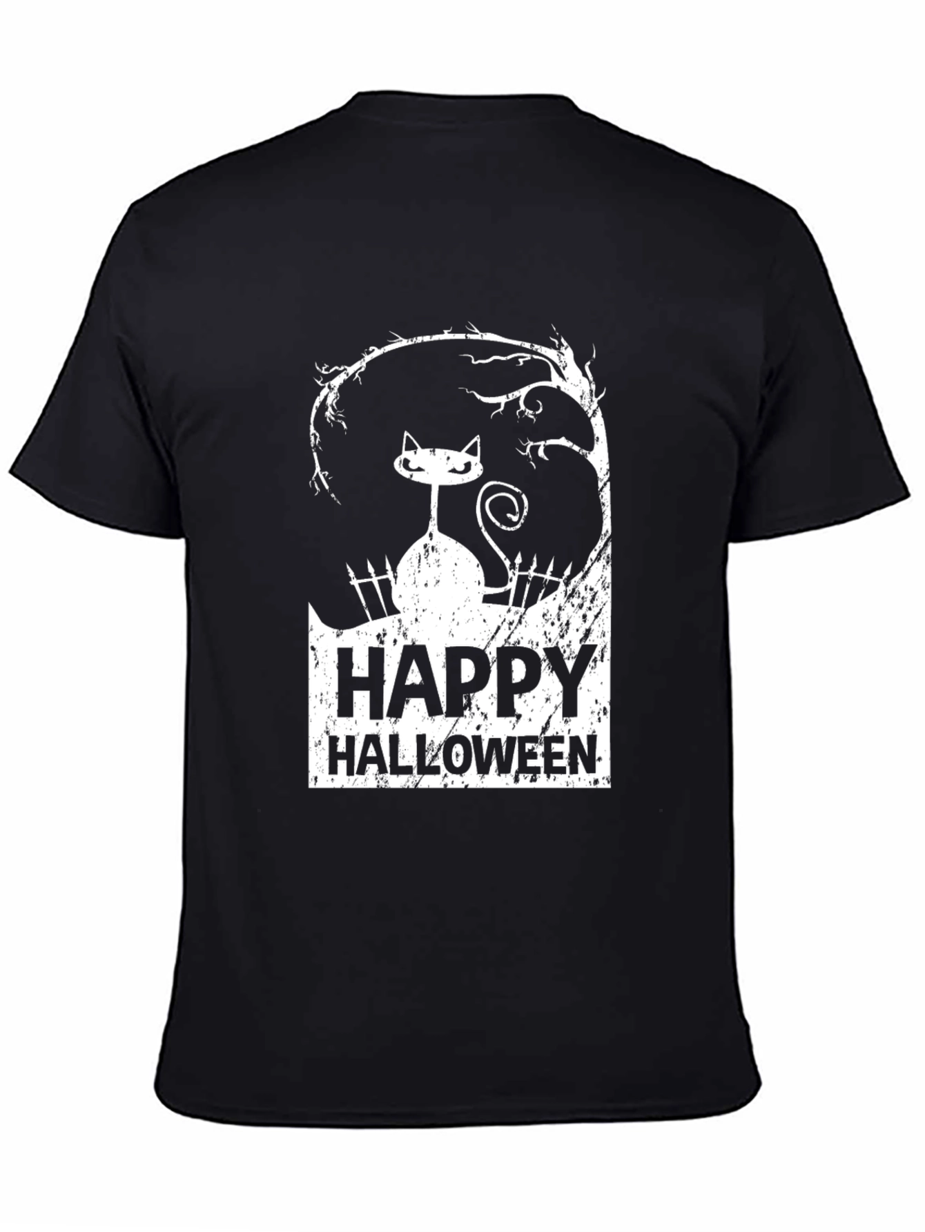 Happy Halloween Cat Graphic Tee