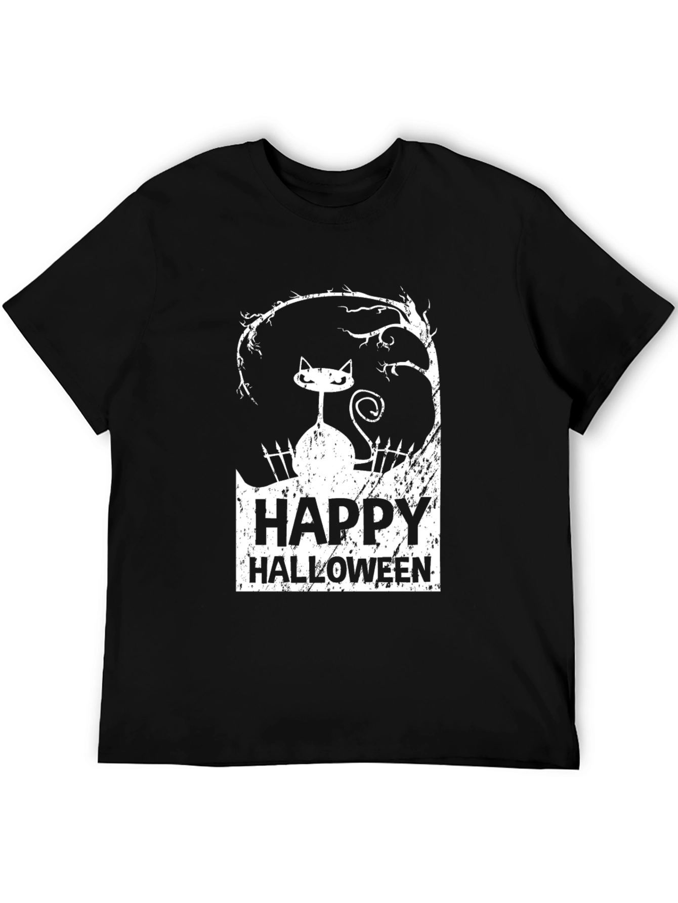 Happy Halloween Cat Graphic Tee