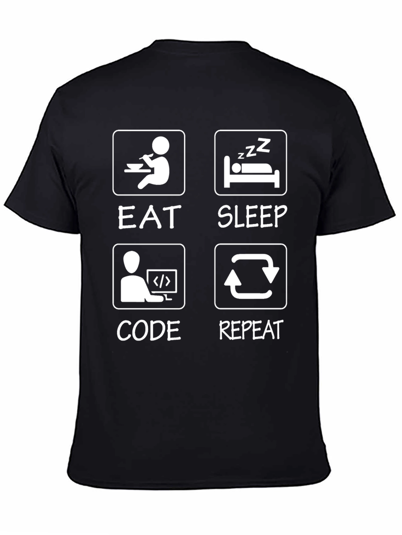 Eat Sleep Code Repeat Graphic Tee