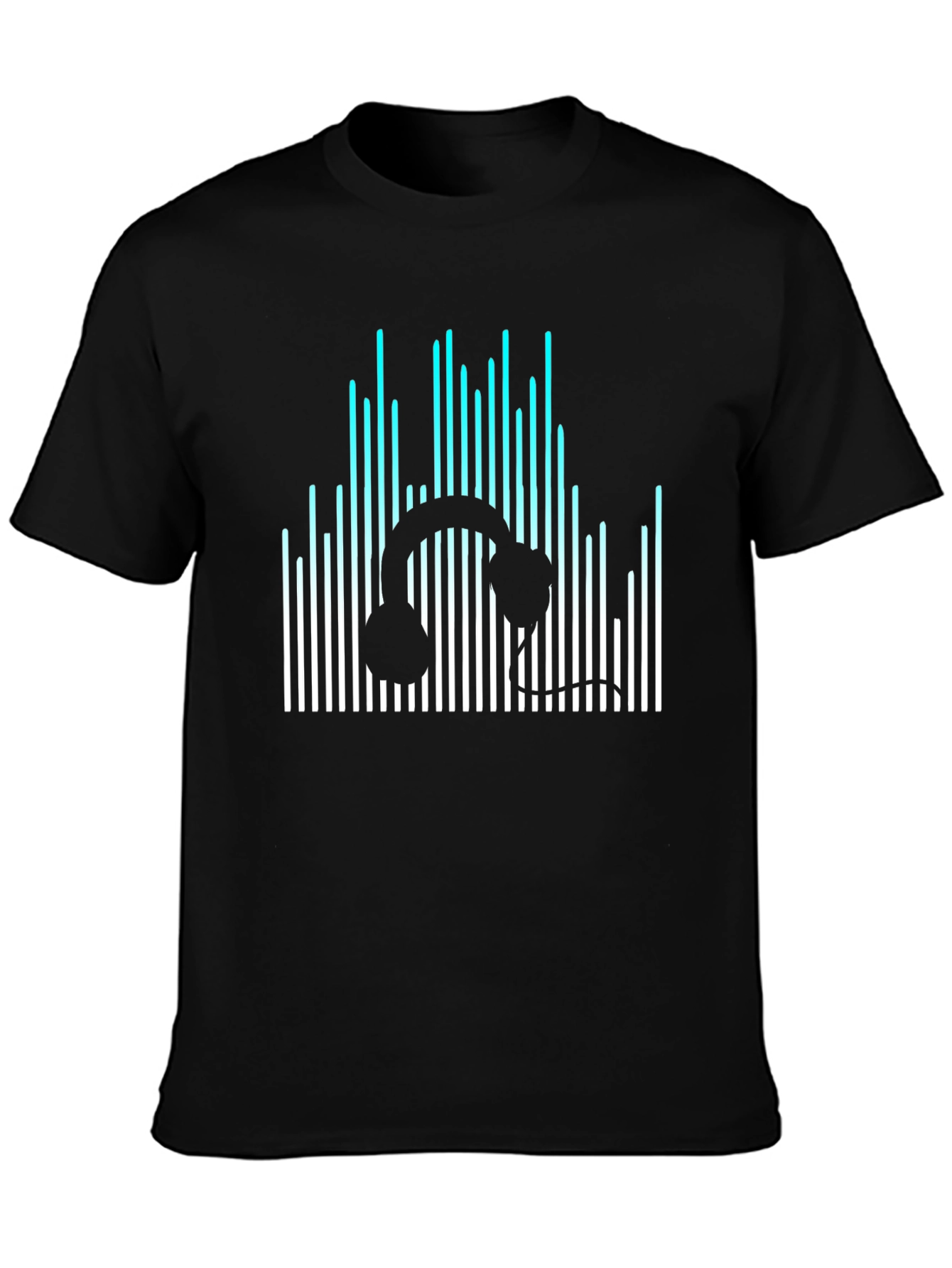 Headphone Equalizer Black T-Shirt