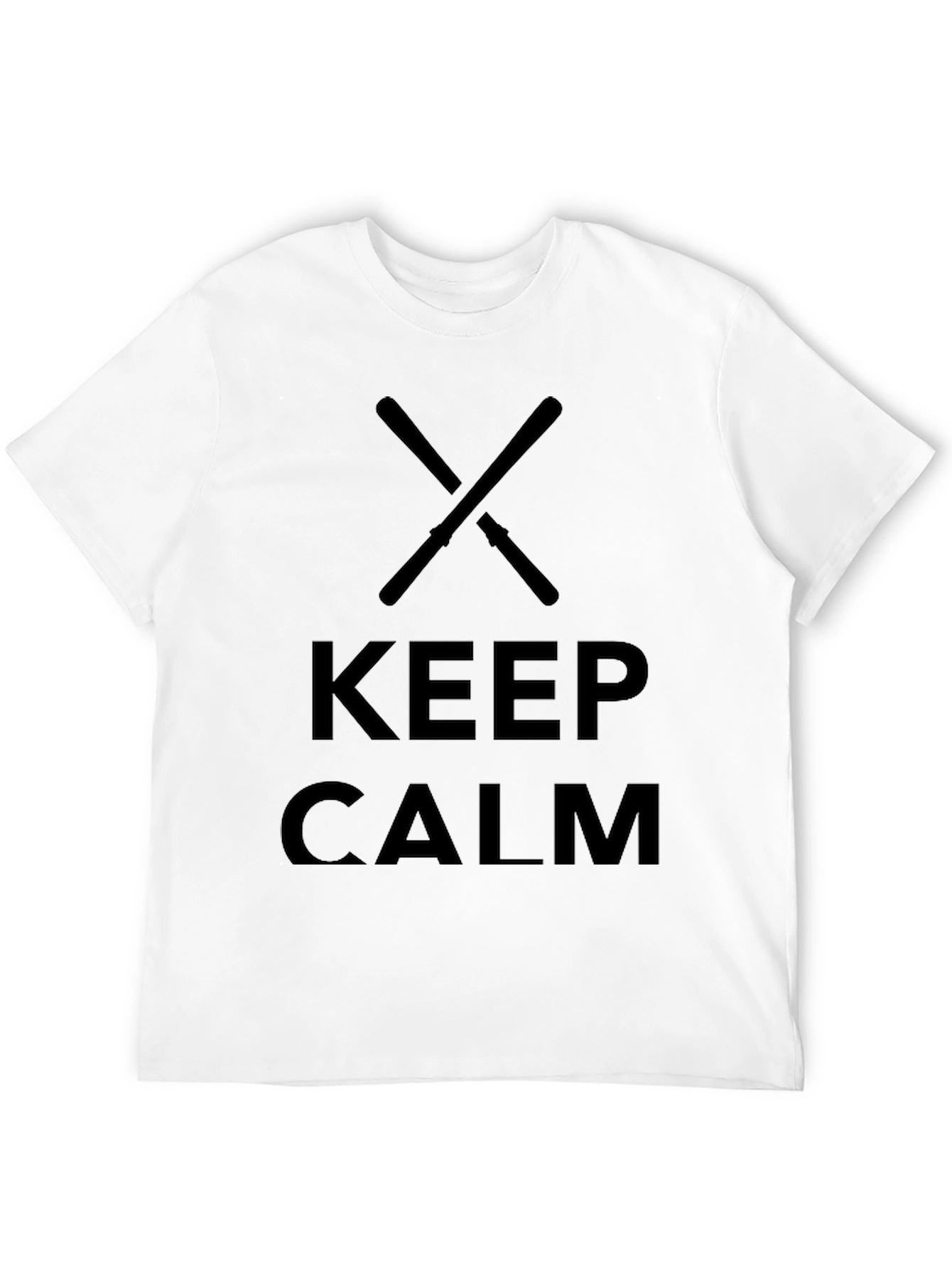 Keep Calm Drum Sticks T-Shirt - Mens Black Tee
