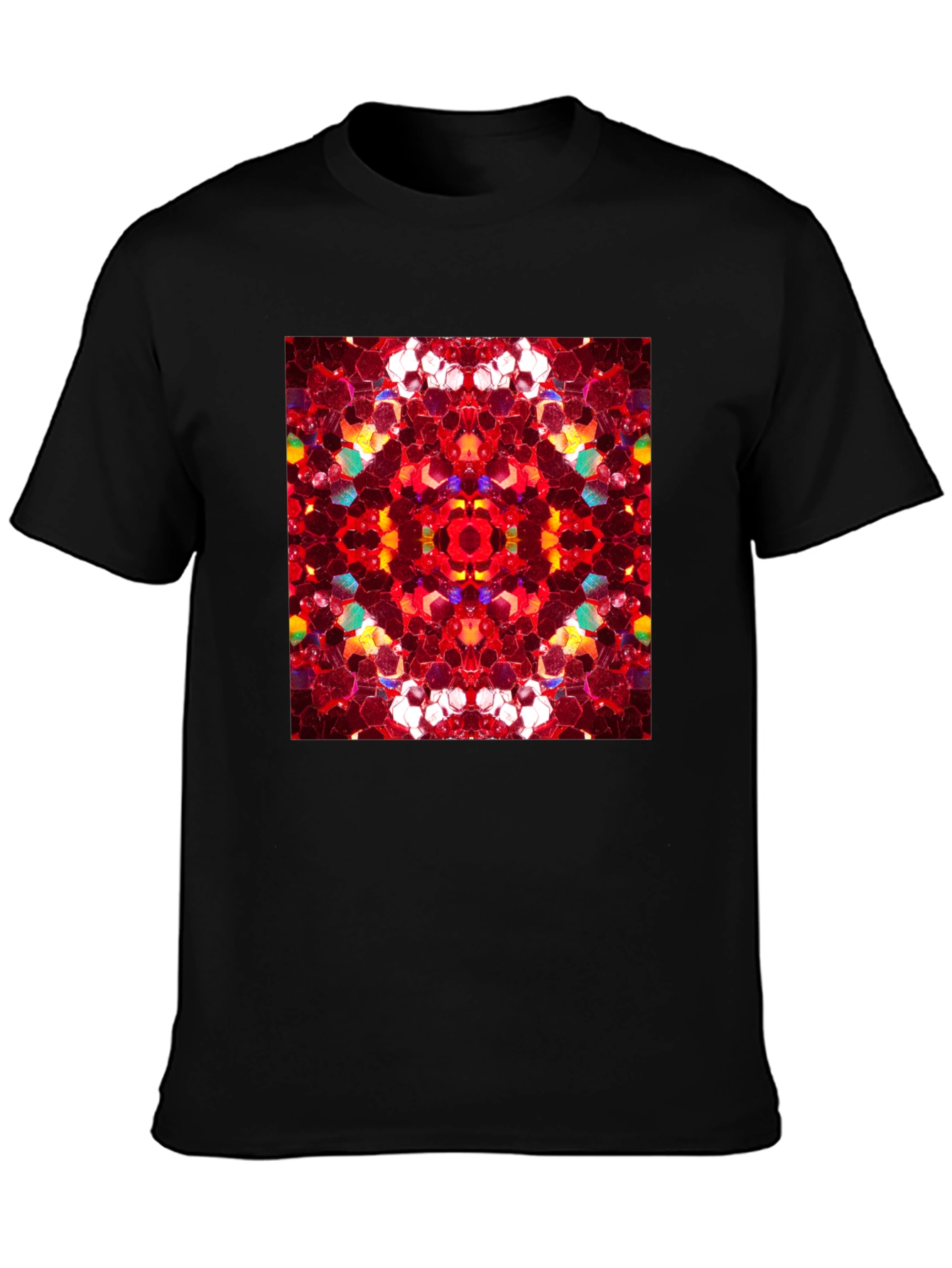 Kaleidoscope Pattern Black Tee