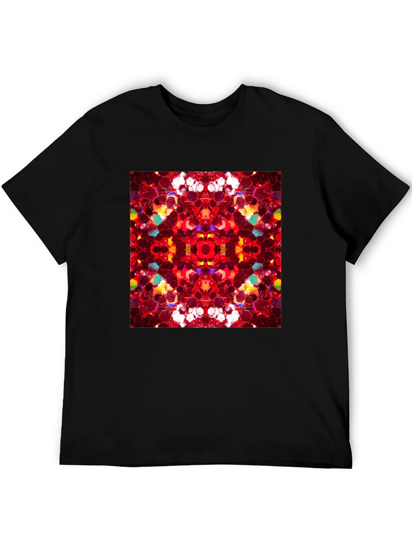 Kaleidoscope Pattern Black Tee