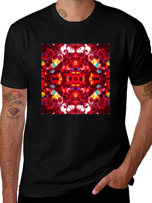 Kaleidoscope Pattern Black Tee