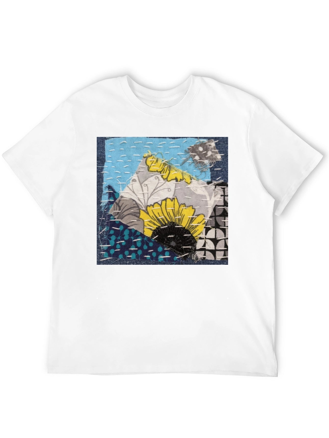 Sunflower Patchwork Graphic T-Shirt