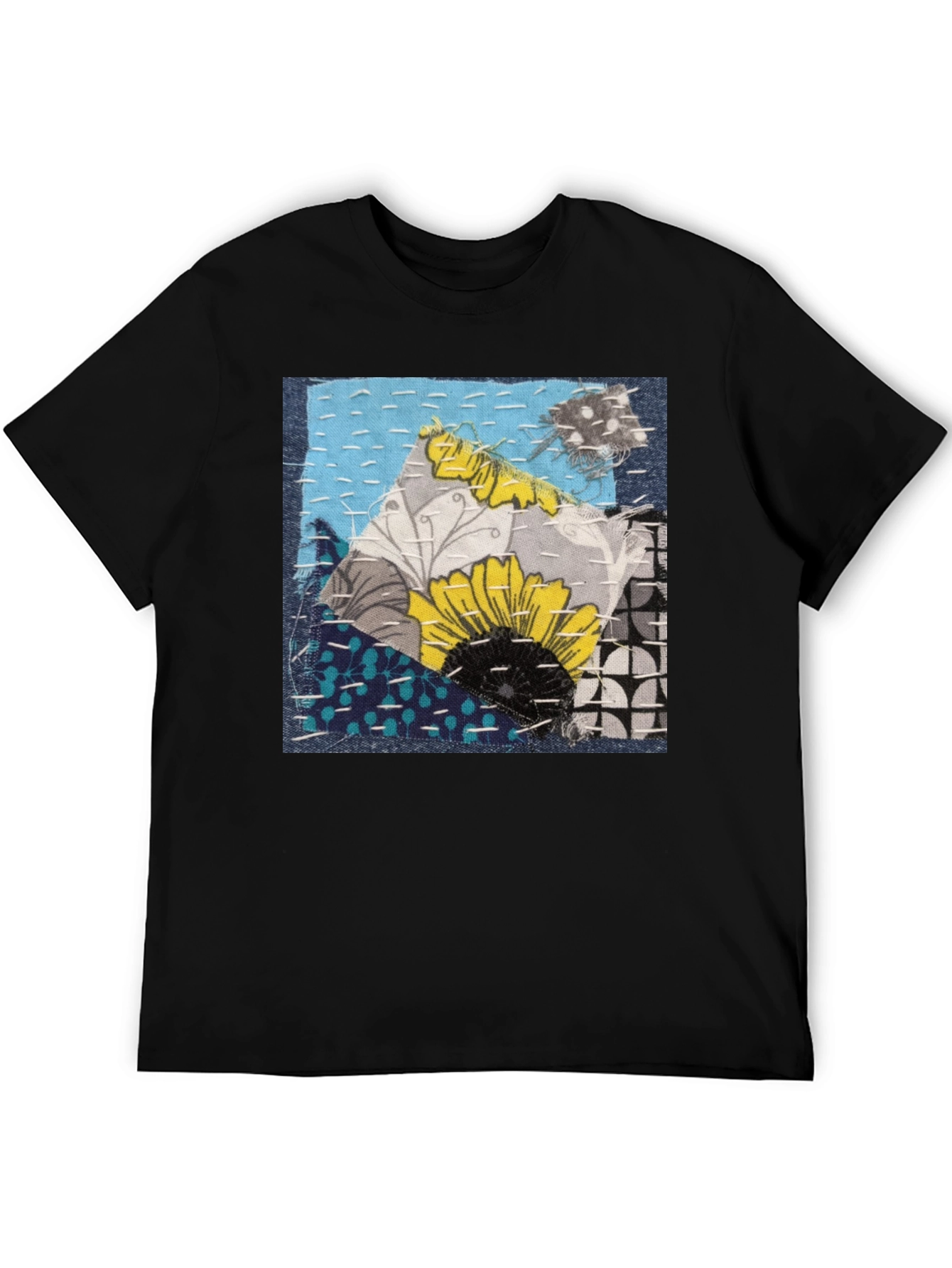 Sunflower Patchwork Graphic T-Shirt