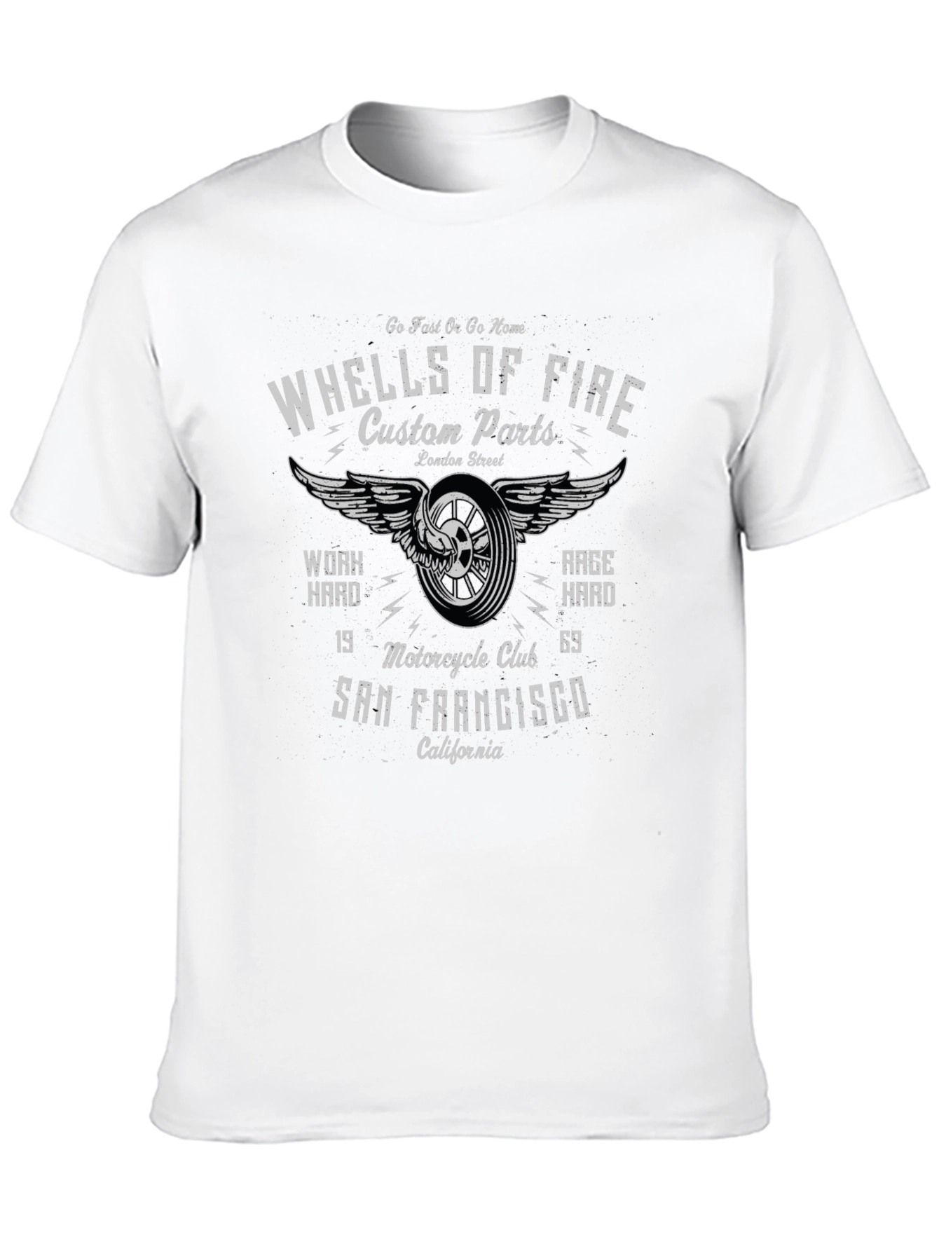 Wheels of Fire Motorcycle Club Graphic T-Shirt