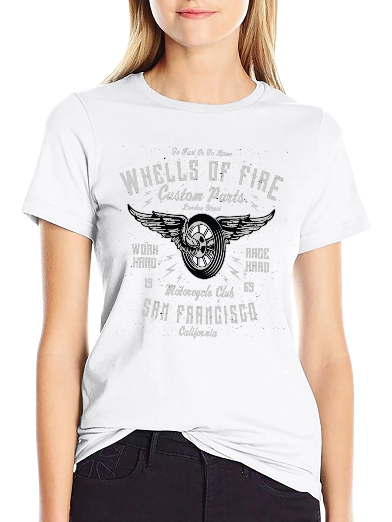 Wheels of Fire Motorcycle Club Graphic T-Shirt