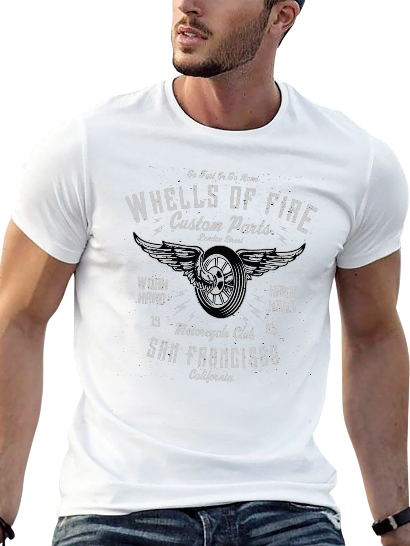Wheels of Fire Motorcycle Club Graphic T-Shirt