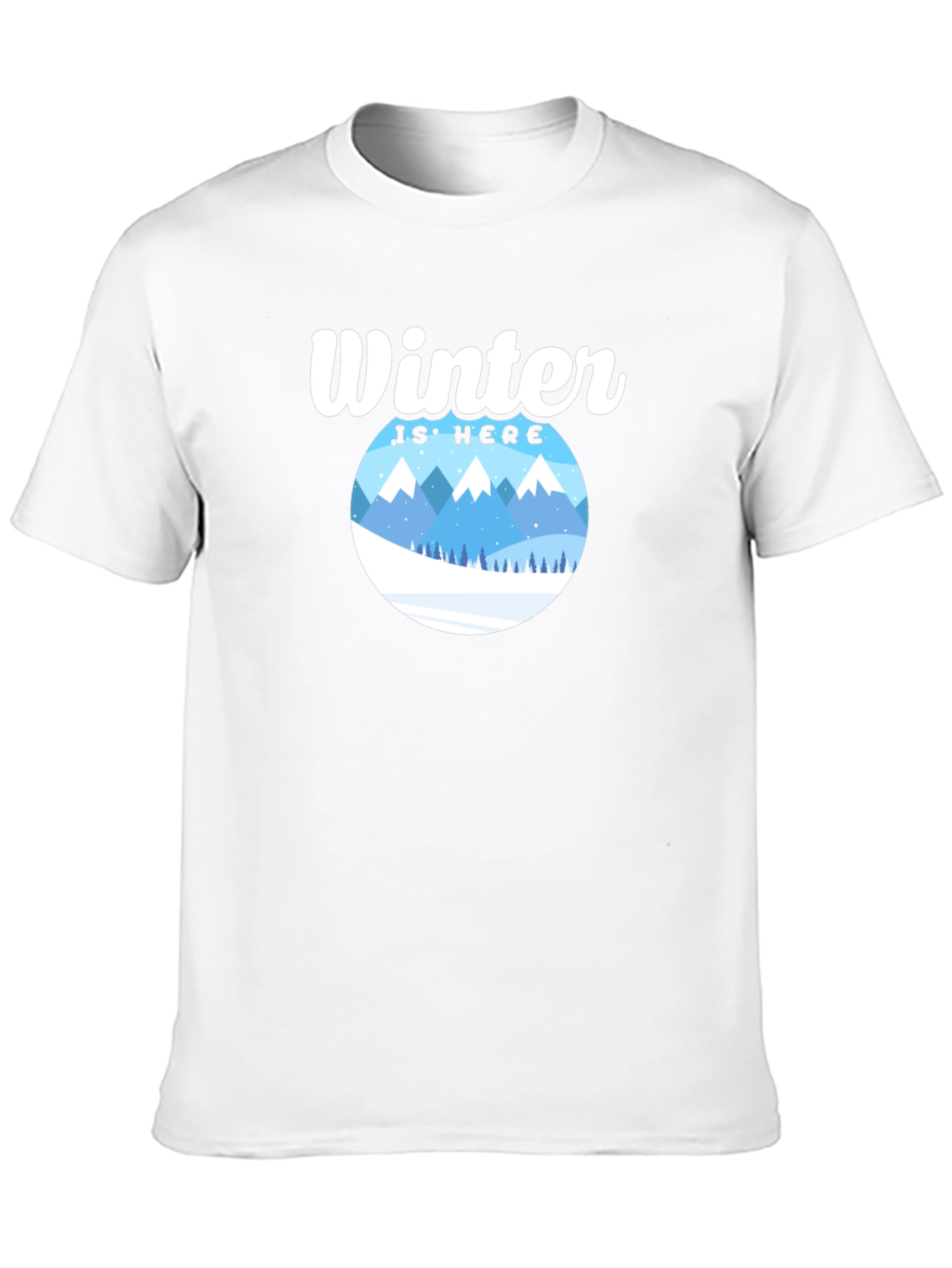Winter Is Here Graphic Tee - Black