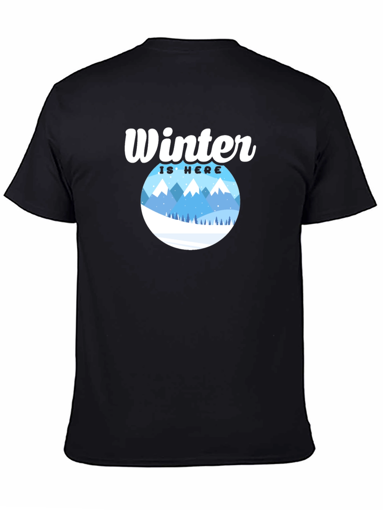 Winter Is Here Graphic Tee - Black