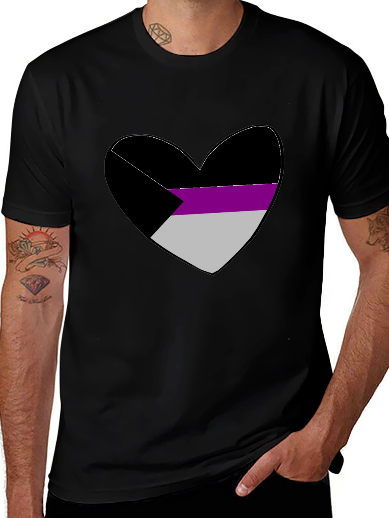 Demisexual Pride Heart Graphic Tee
