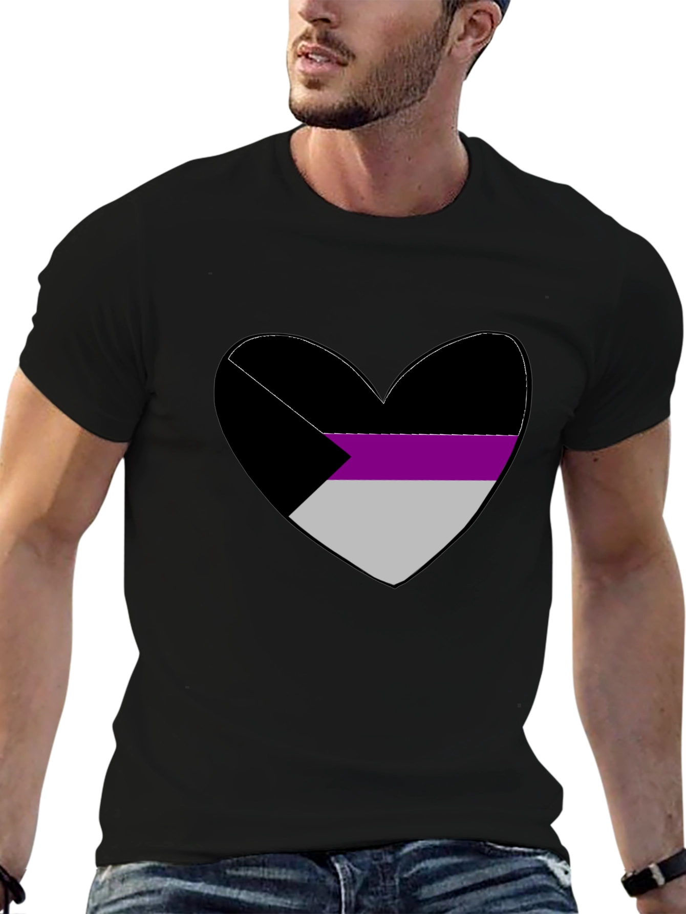 Demisexual Pride Heart Graphic Tee