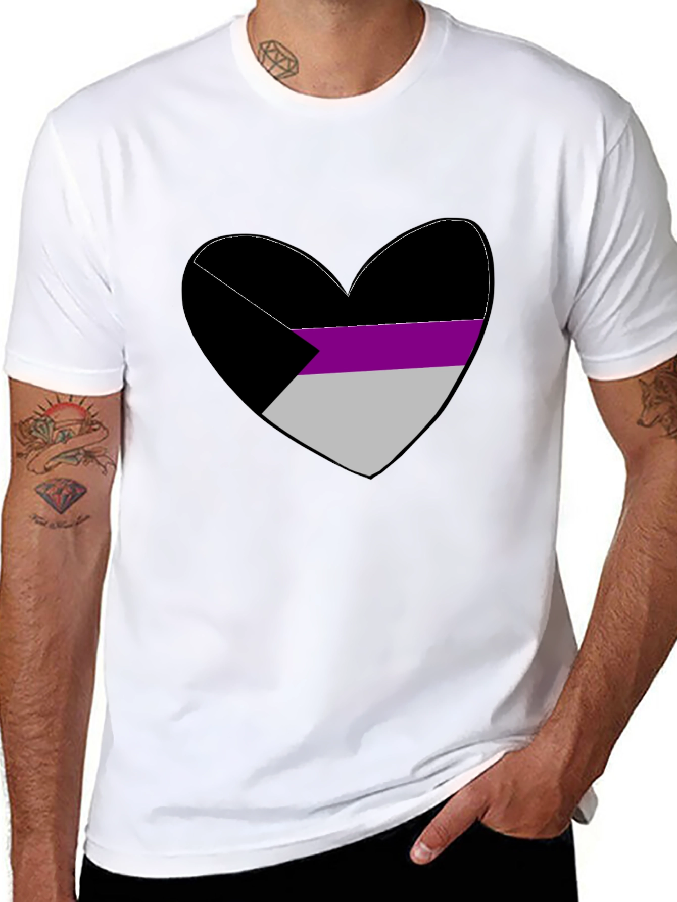 Demisexual Pride Heart Graphic Tee