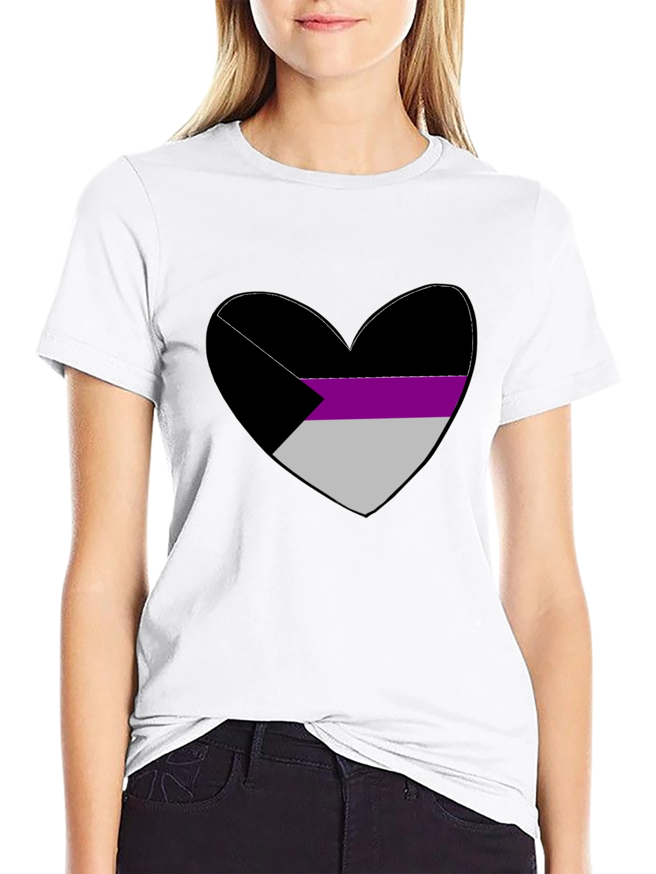 Demisexual Pride Heart Graphic Tee