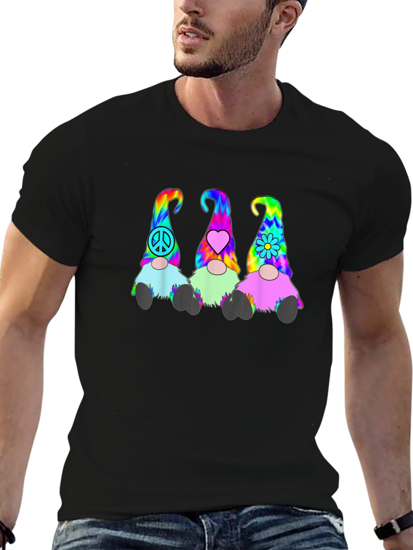 Tie-Dye Gnome Graphic T-Shirt