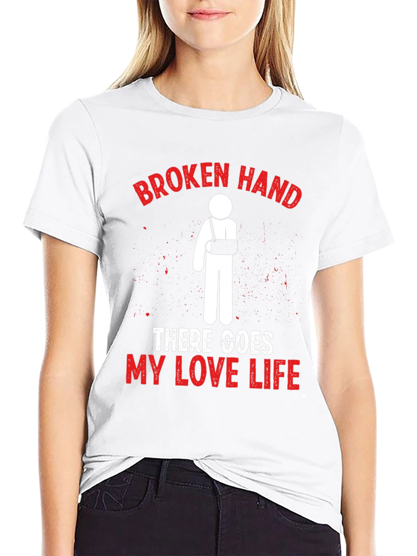 Broken Hand Love Life Graphic T-Shirt