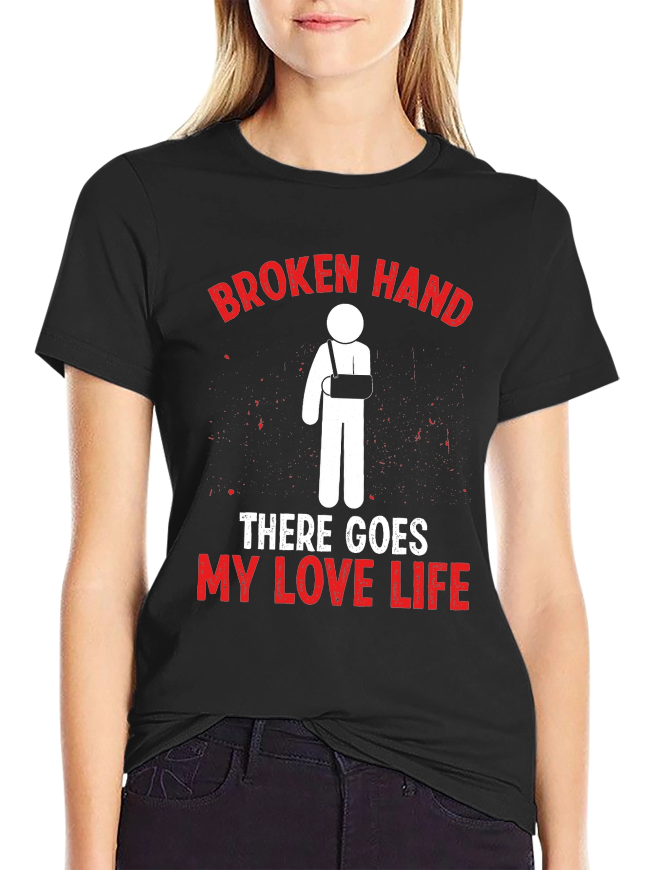 Broken Hand Love Life Graphic T-Shirt