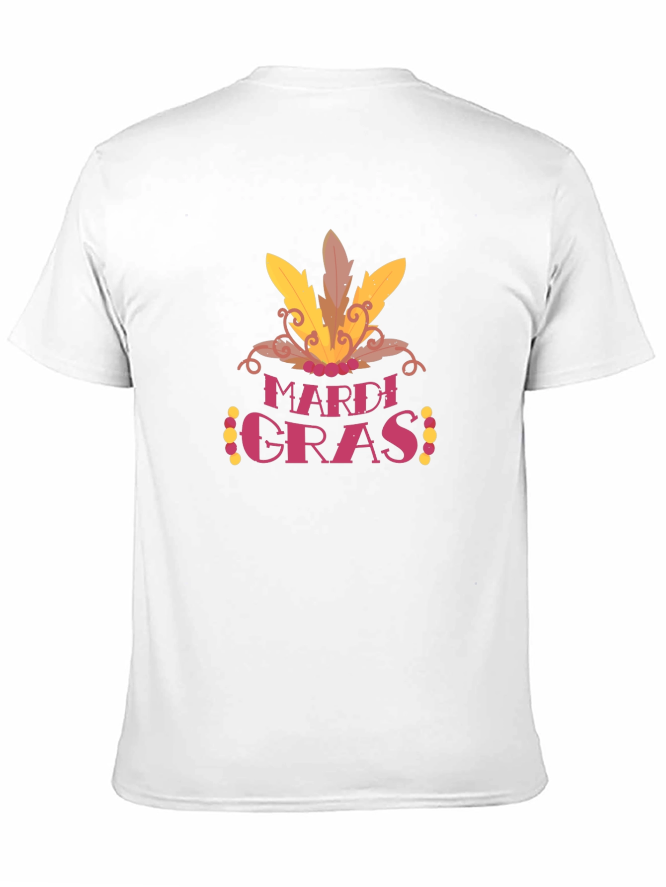 Mardi Gras Graphic Tee - Casual Black T-Shirt