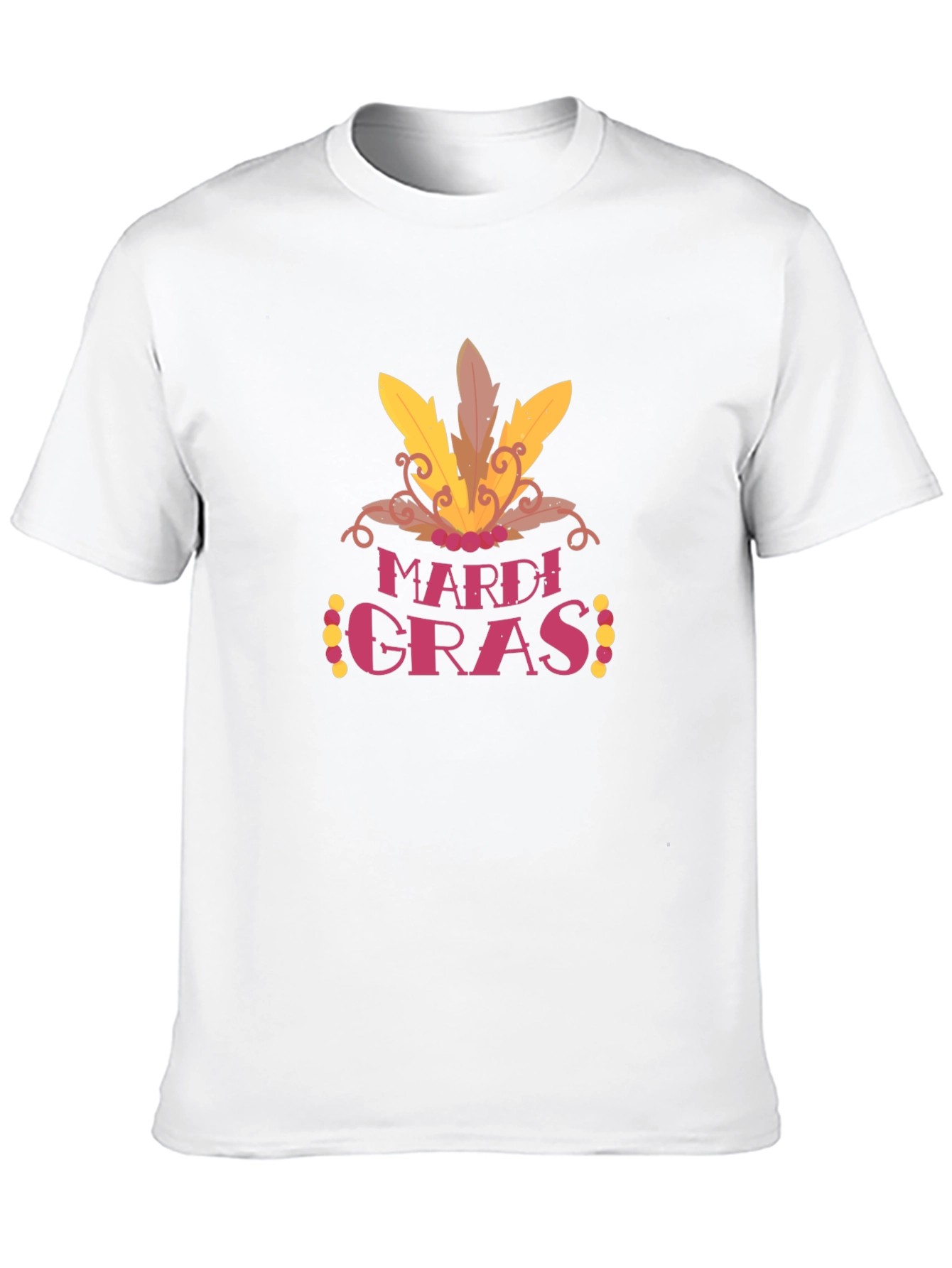 Mardi Gras Graphic Tee - Casual Black T-Shirt