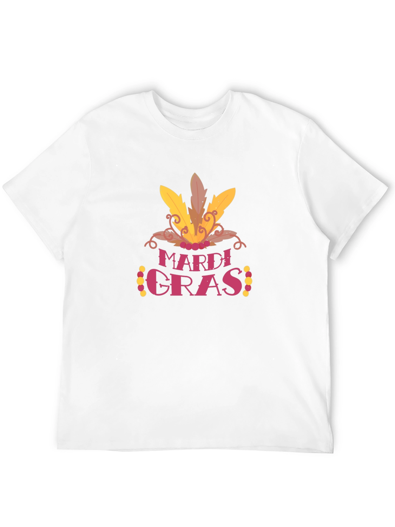 Mardi Gras Graphic Tee - Casual Black T-Shirt