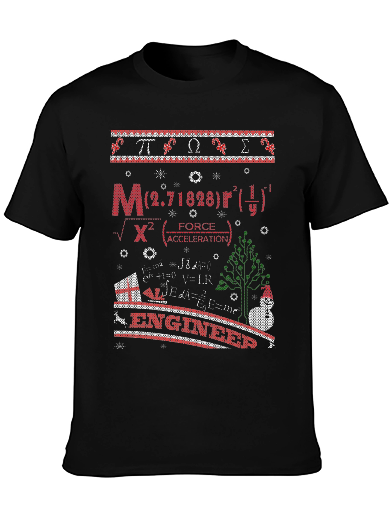 Engineer Ugly Christmas Sweater T-Shirt
