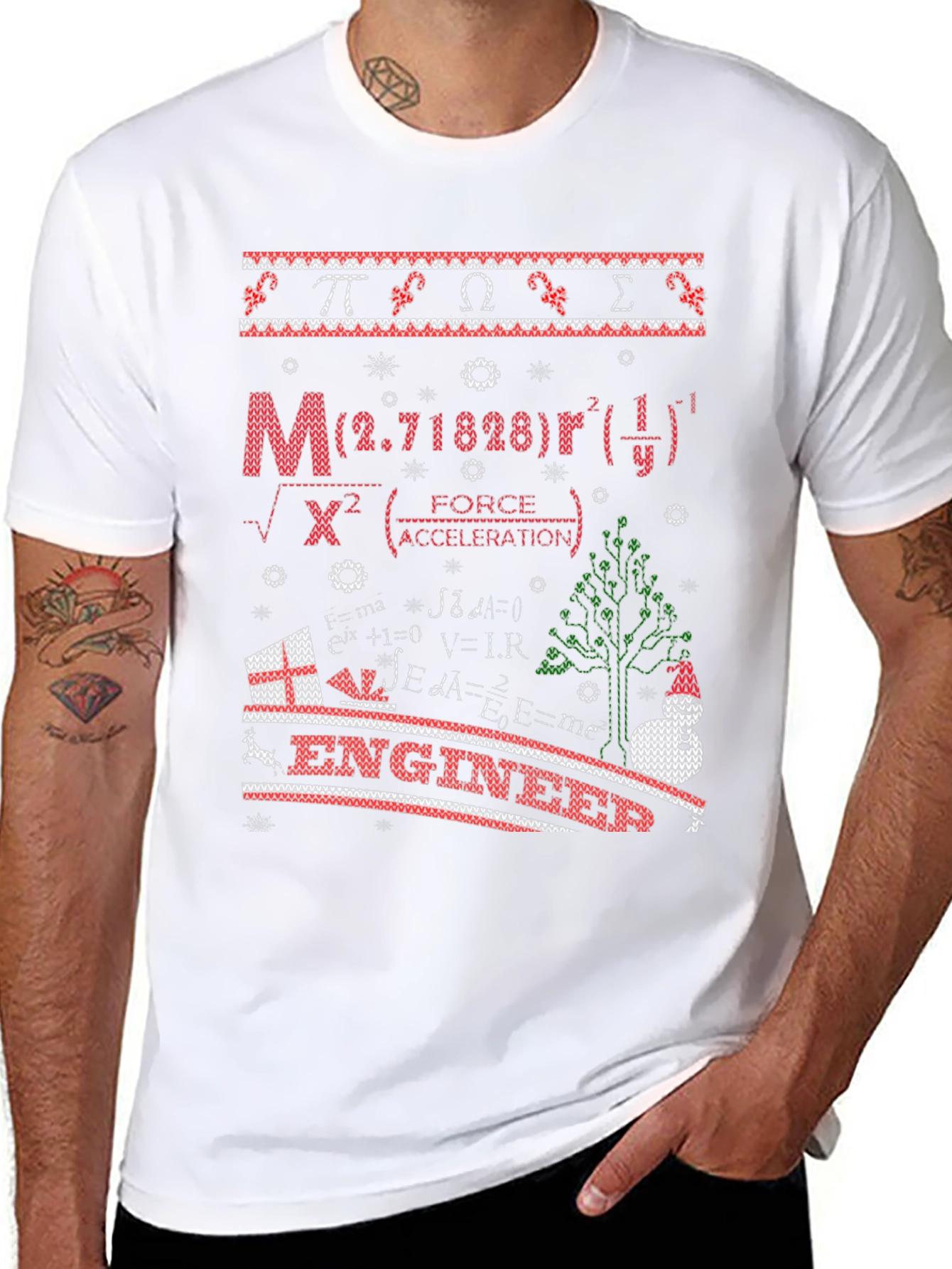 Engineer Ugly Christmas Sweater T-Shirt