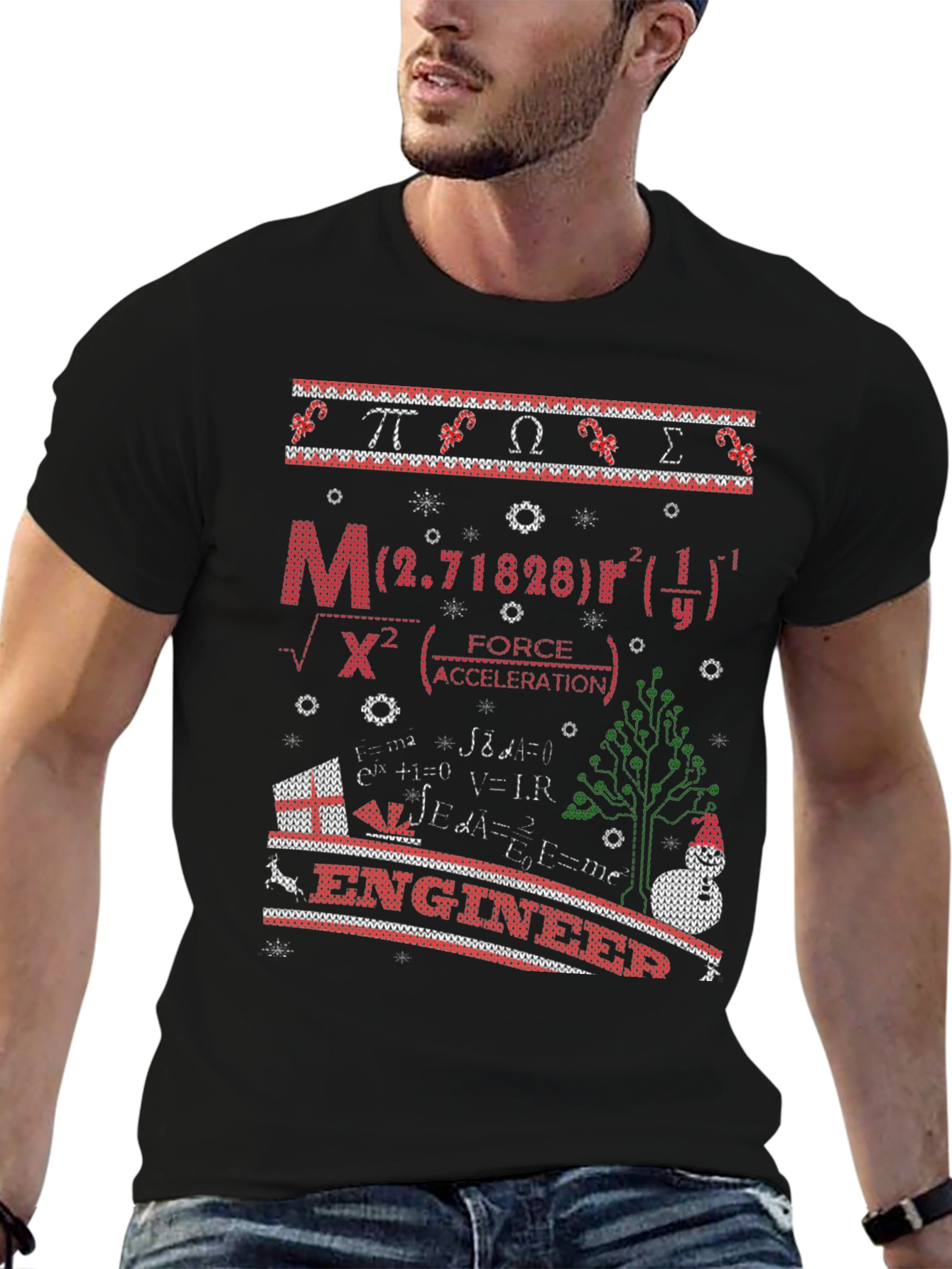 Engineer Ugly Christmas Sweater T-Shirt