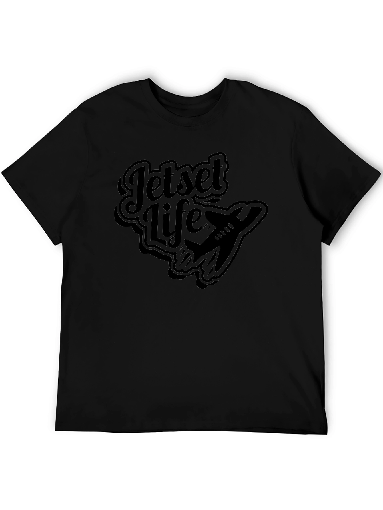 Jetset Life Graphic T-Shirt - Black