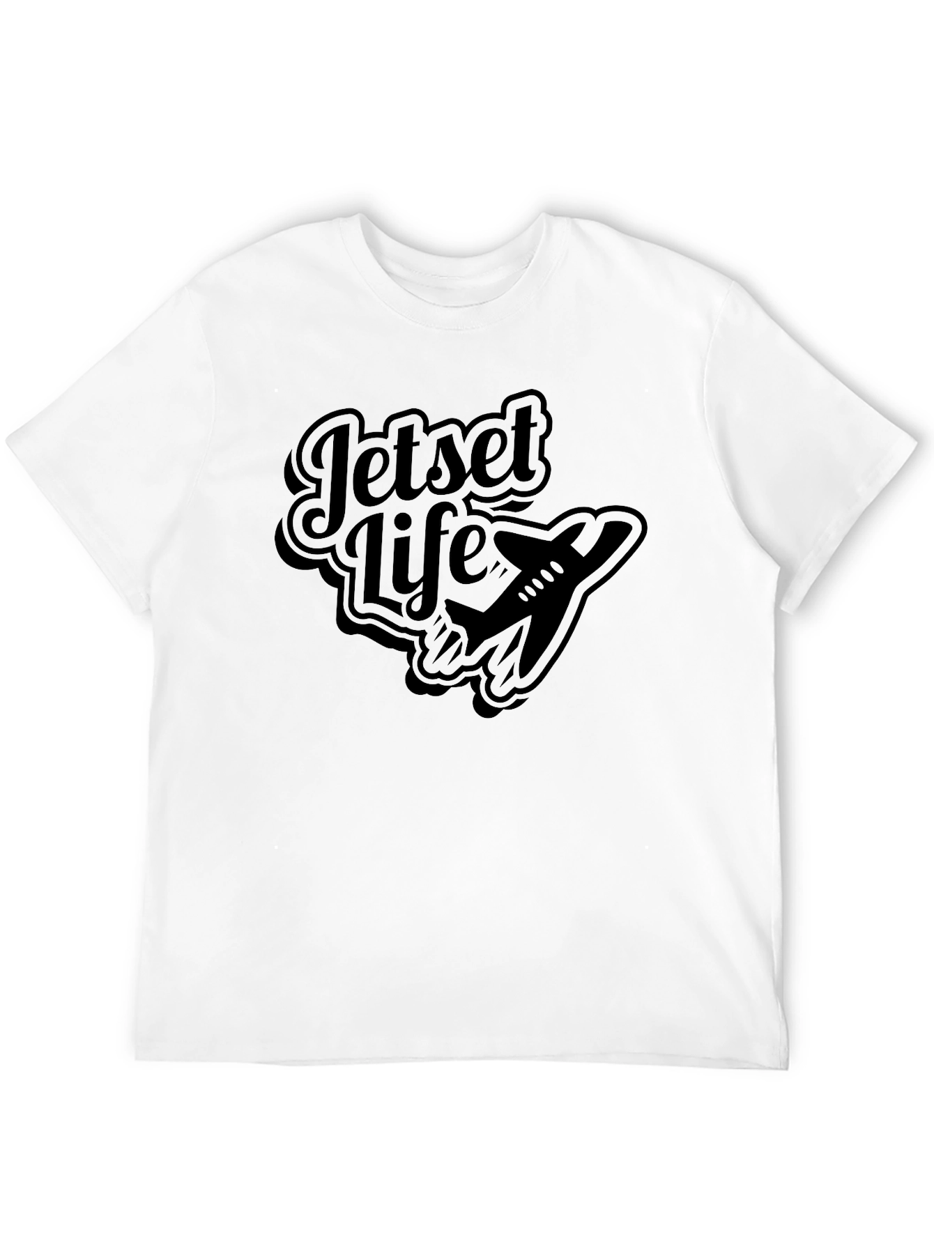 Jetset Life Graphic T-Shirt - Black