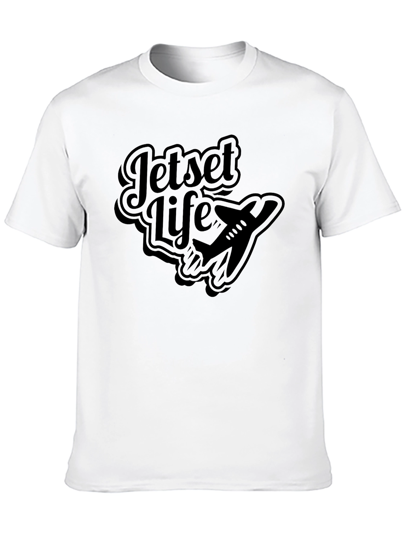 Jetset Life Graphic T-Shirt - Black