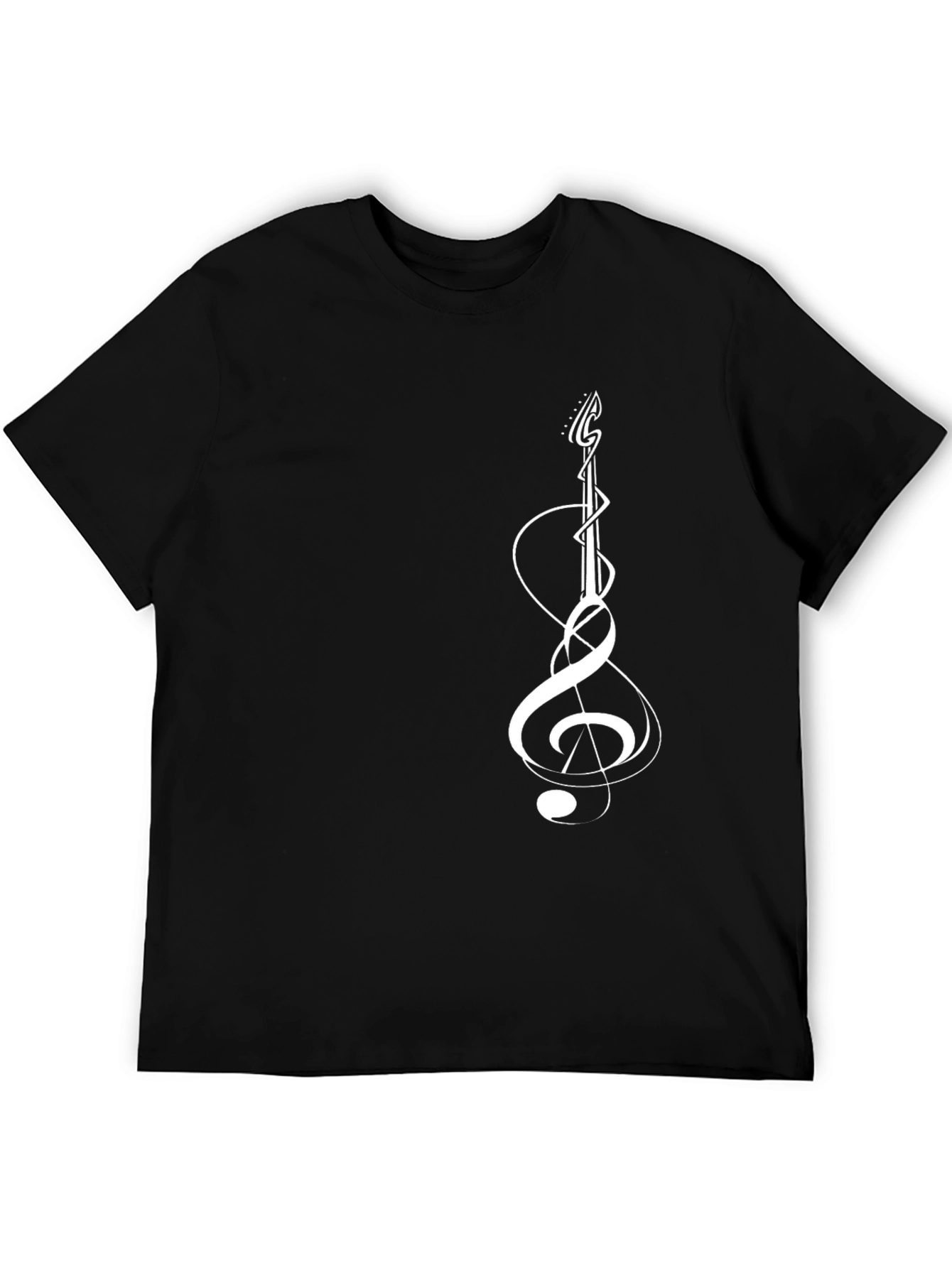 Musical Guitar Clef Graphic Tee - Soft Cotton