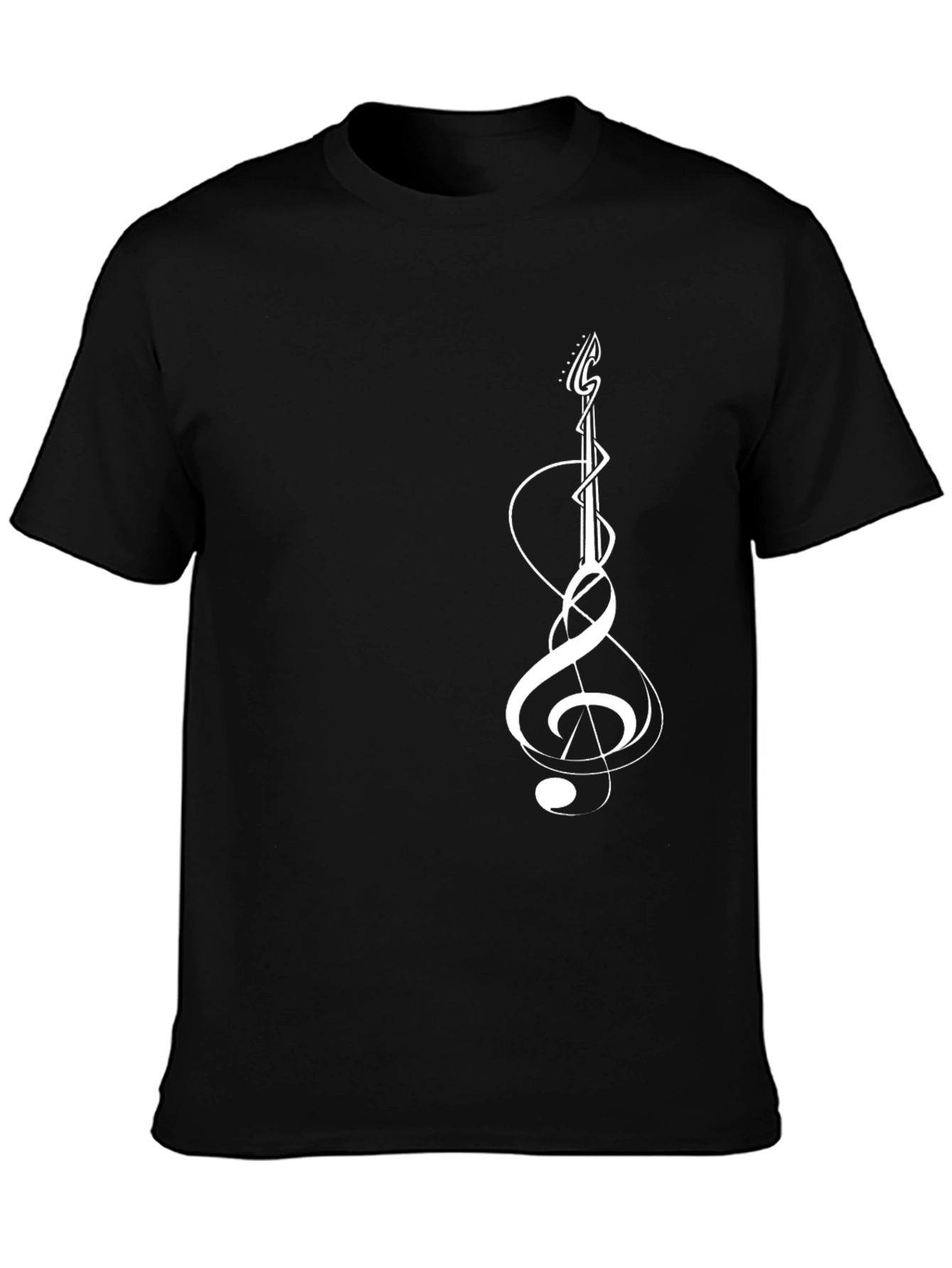Musical Guitar Clef Graphic Tee - Soft Cotton