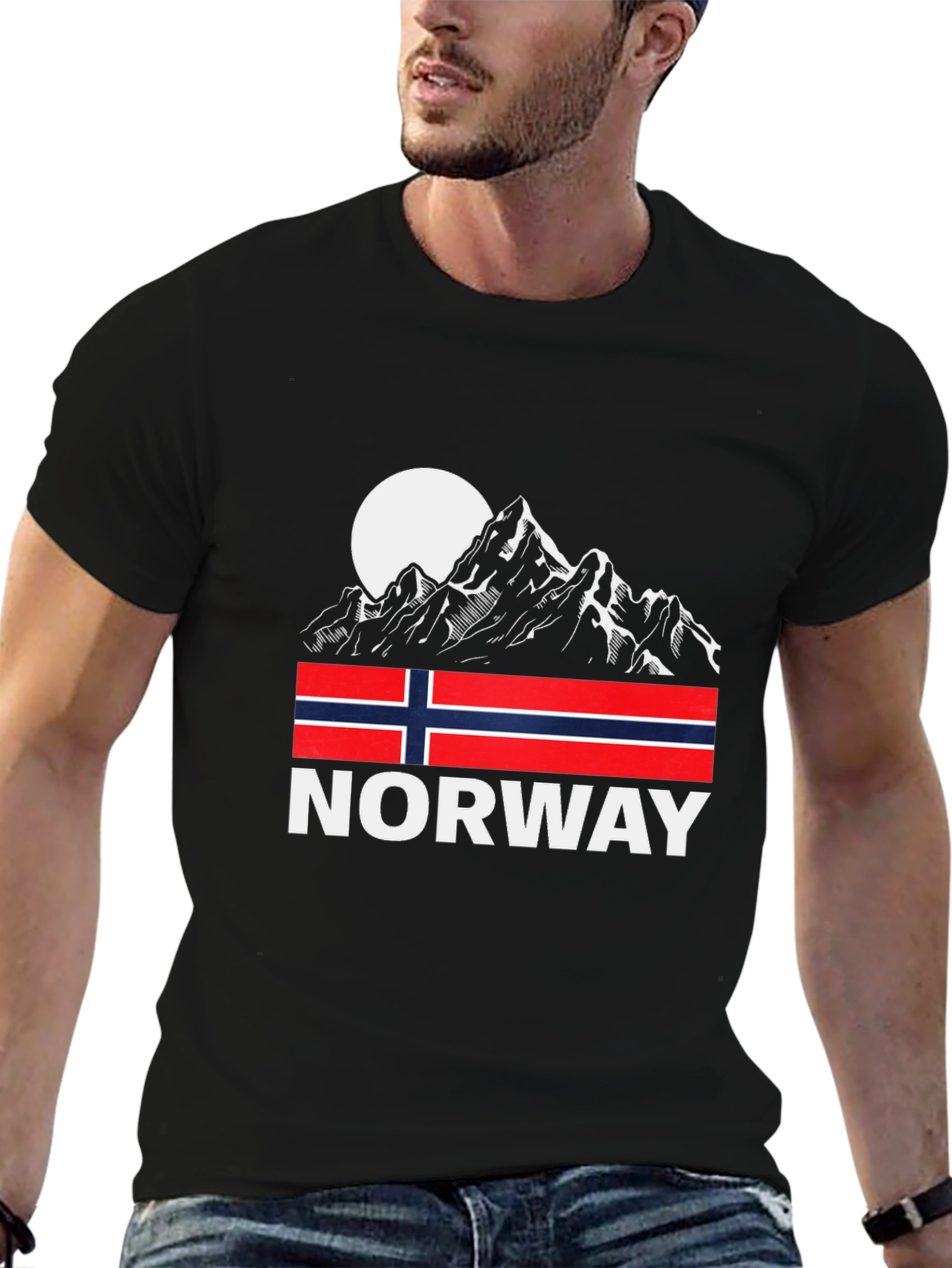 Norway Mountain Flag Graphic Tee