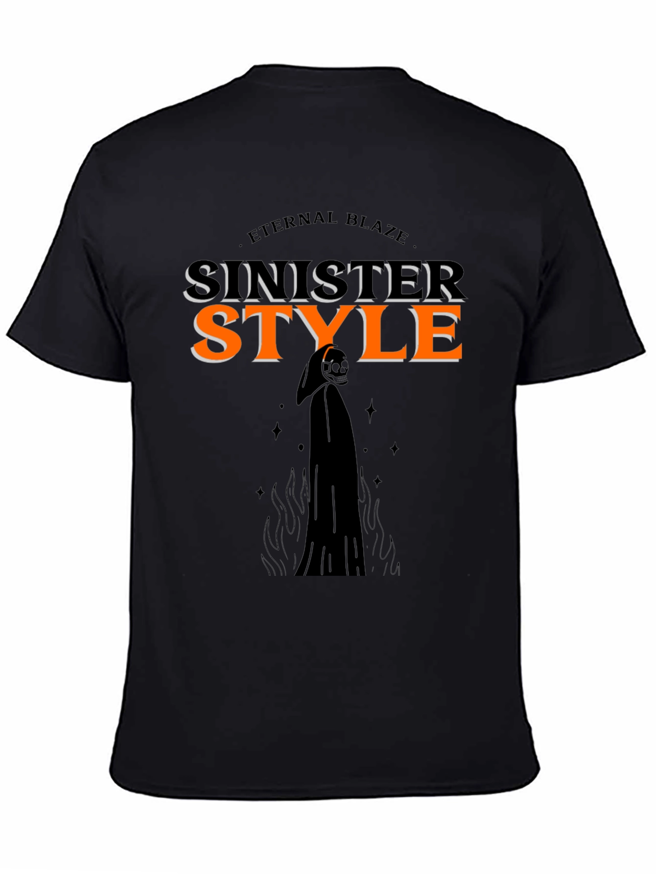 Sinister Style Black Graphic Tee - Eternal Blaze
