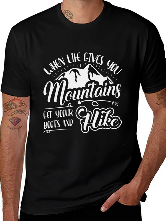 Mountains Hike Black T-Shirt