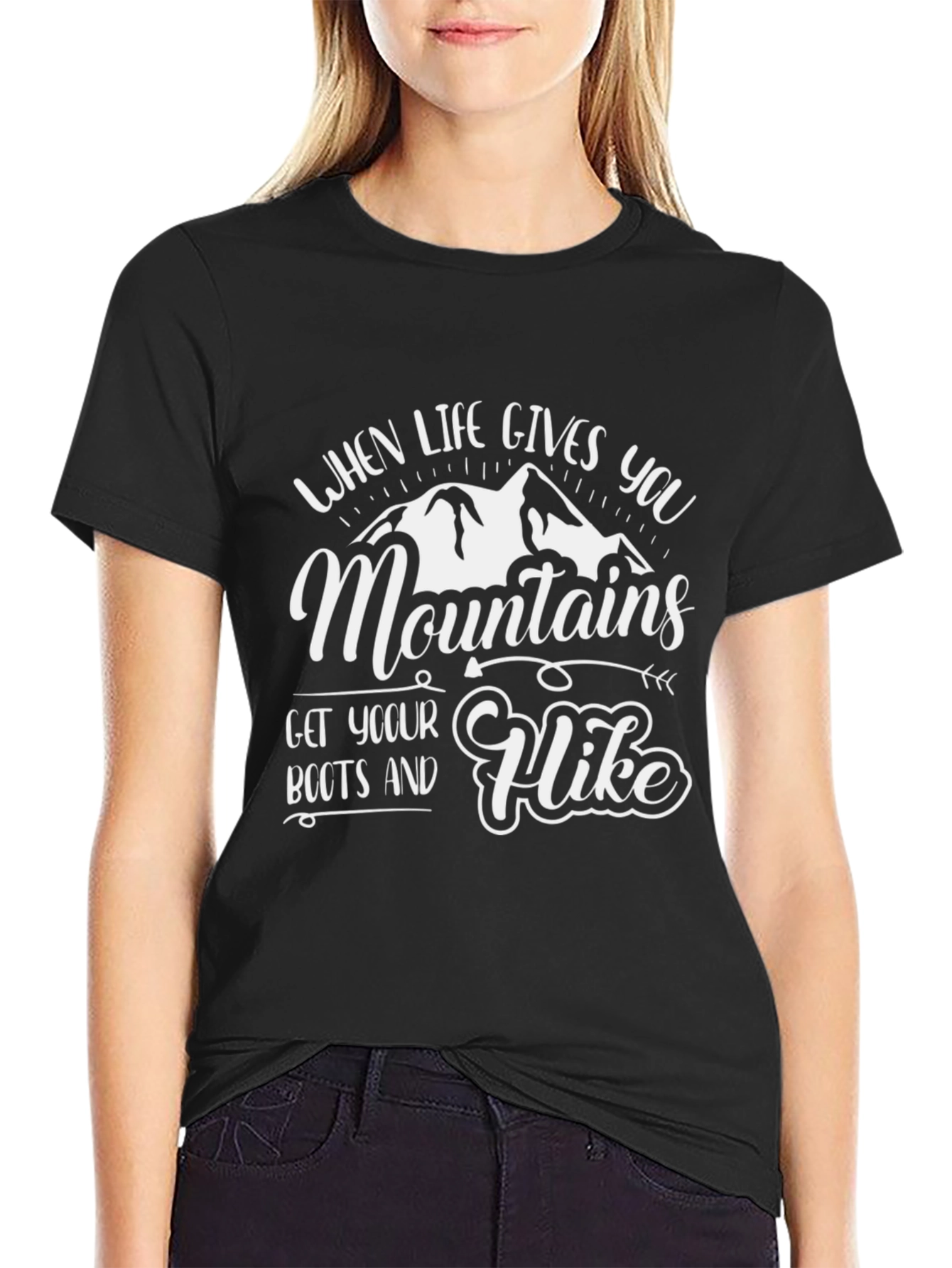 Mountains Hike Black T-Shirt