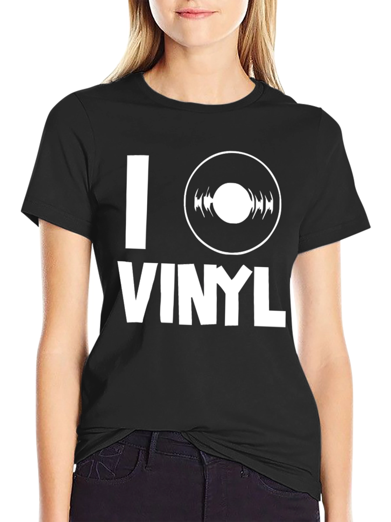 I Heart Vinyl Graphic T-Shirt - Music Lover Tee