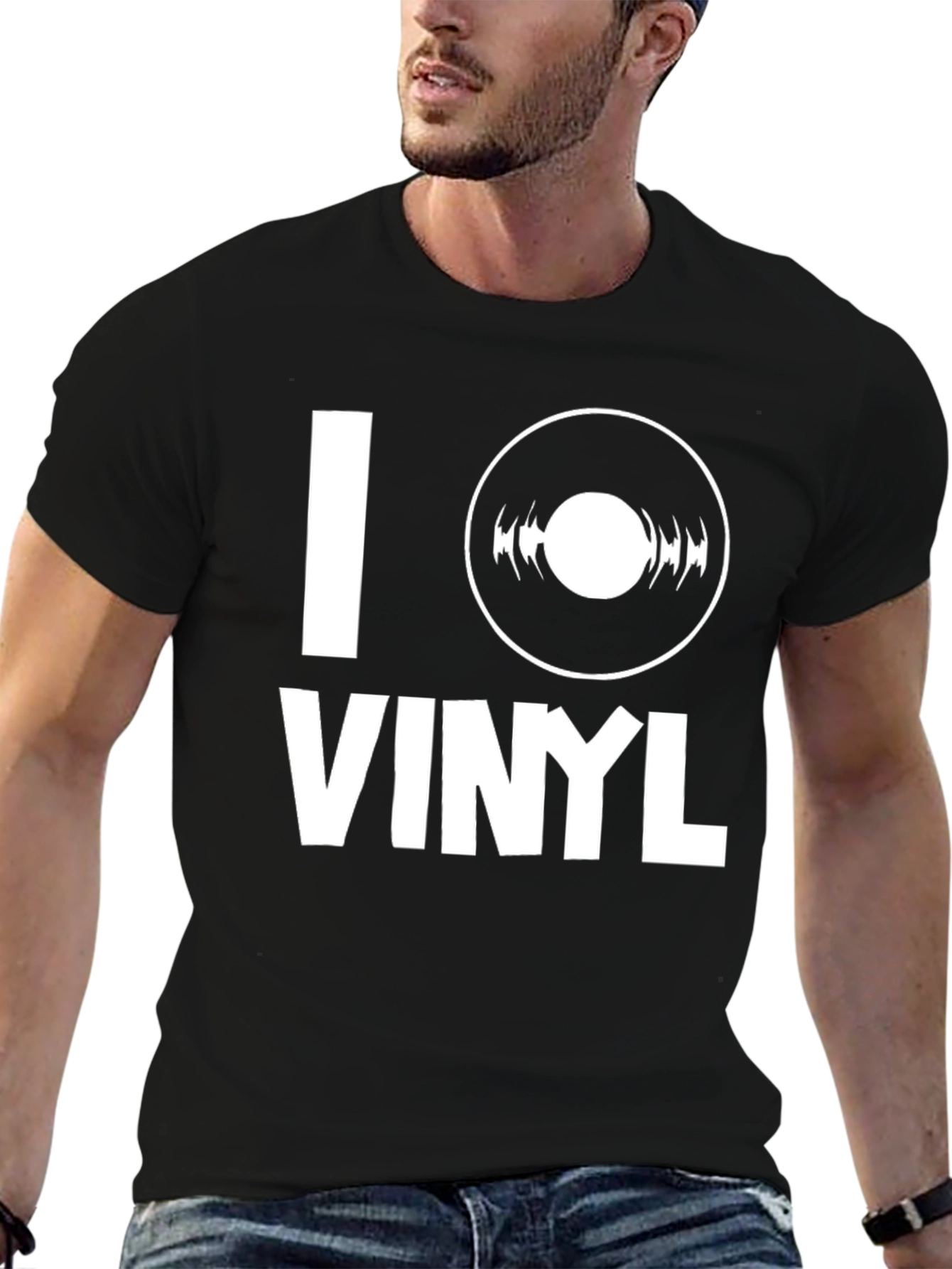 I Heart Vinyl Graphic T-Shirt - Music Lover Tee