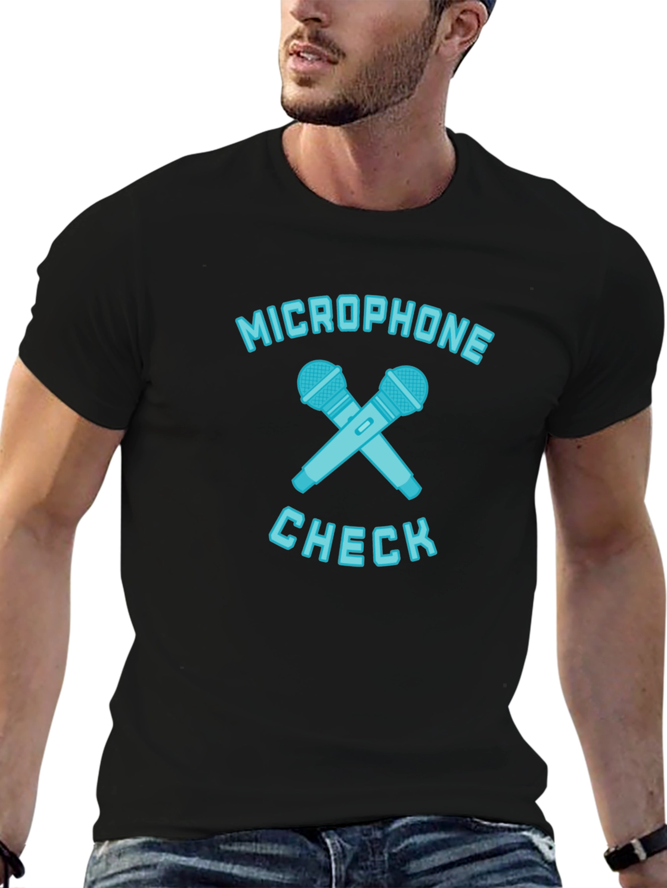 Microphone Check Graphic T-Shirt
