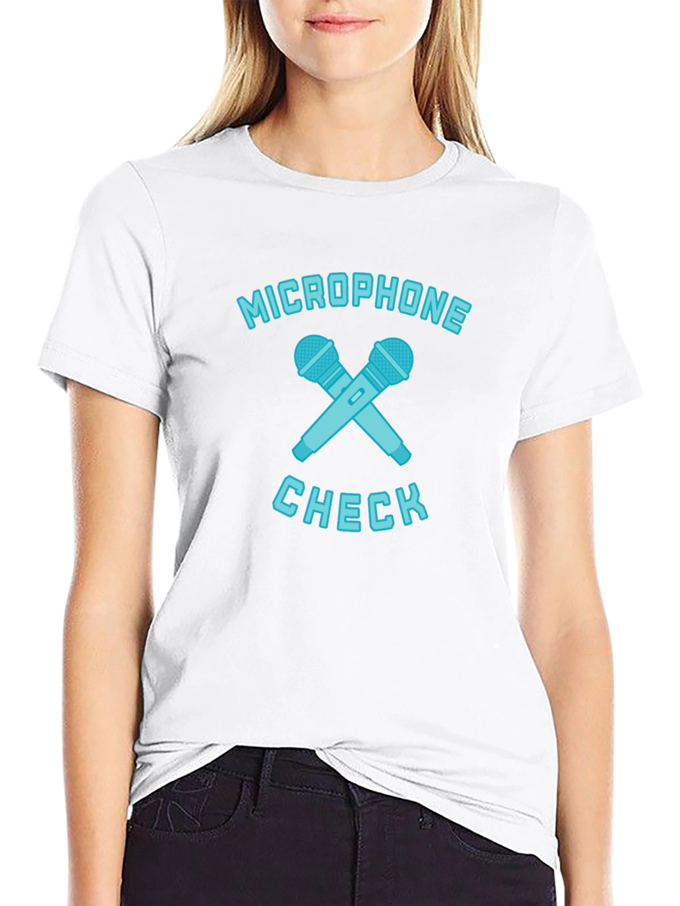 Microphone Check Graphic T-Shirt