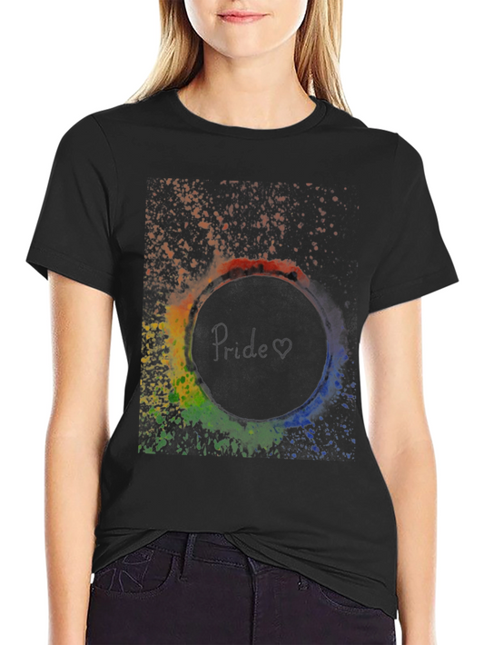 Pride T-Shirt - Rainbow Splatter Circle