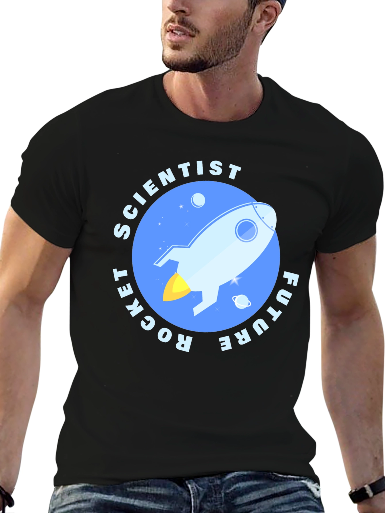 Future Rocket Scientist Black T-Shirt