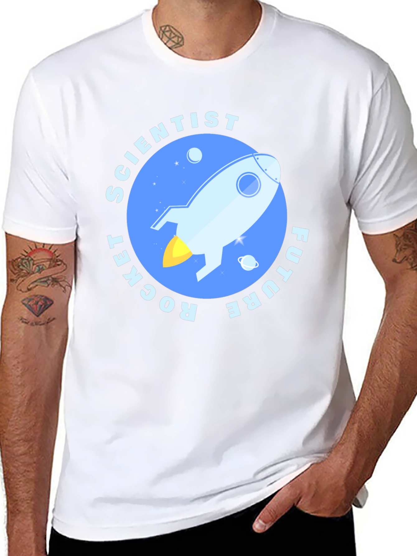 Future Rocket Scientist Black T-Shirt