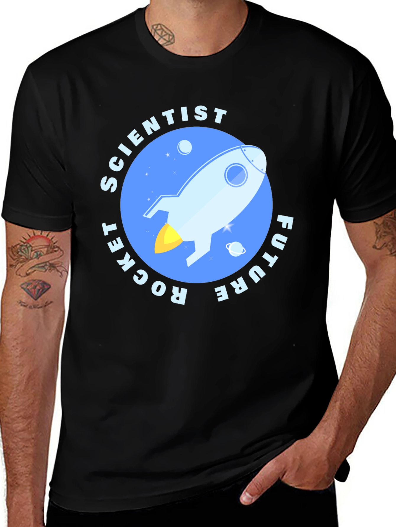 Future Rocket Scientist Black T-Shirt