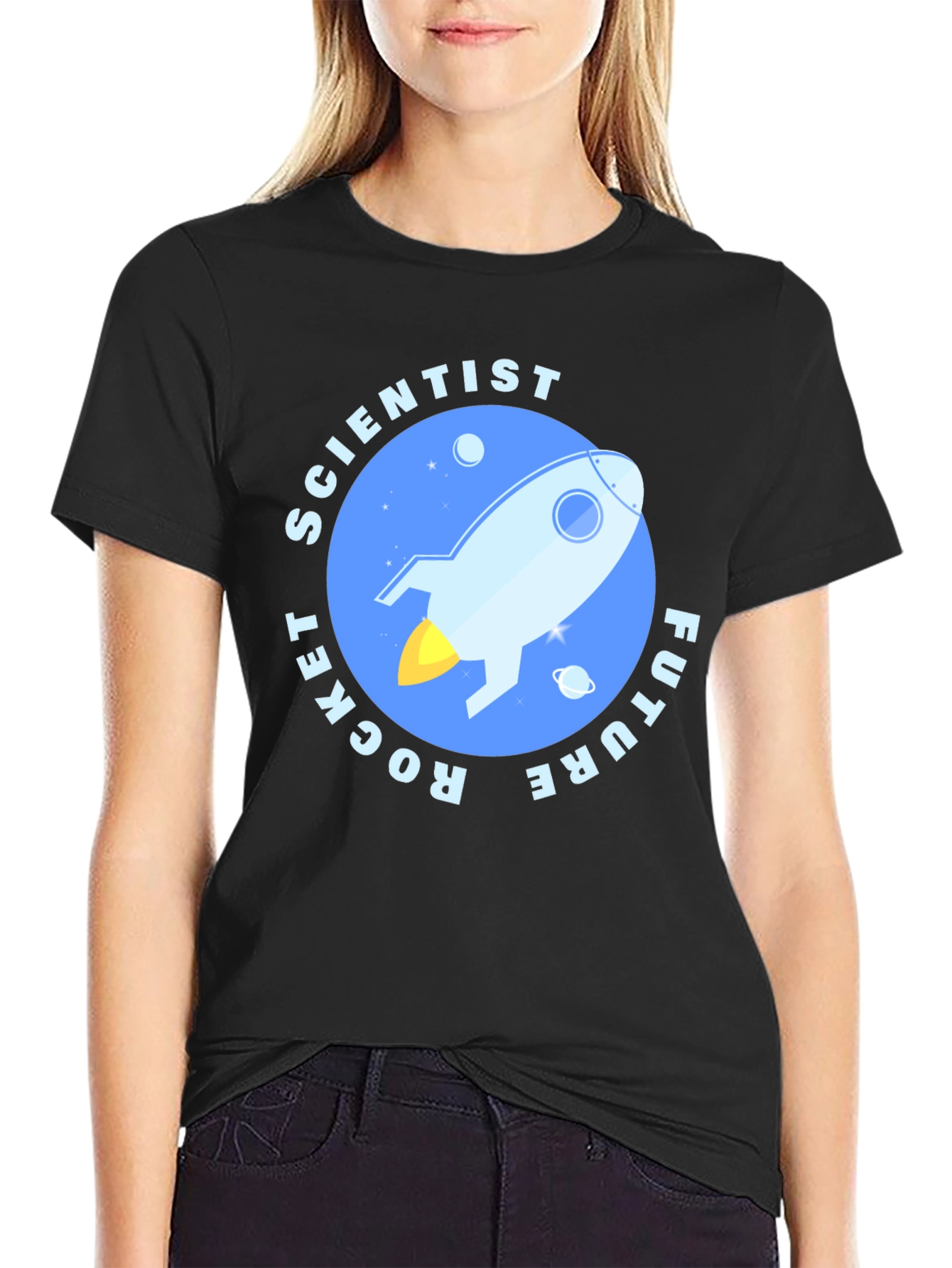 Future Rocket Scientist Black T-Shirt